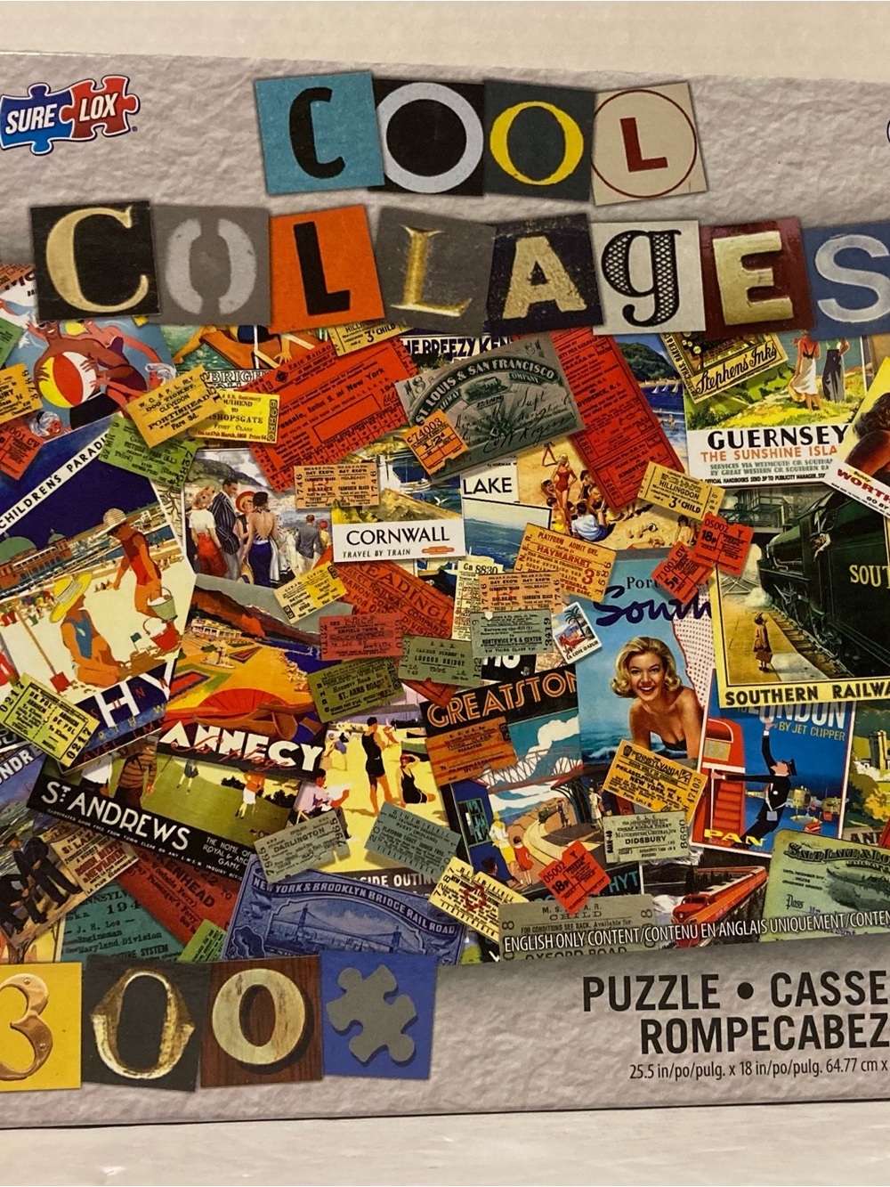 SureLox Railways Of Yesteryear Cool Collages 300 Large Piece Jigsaw Puzzle New